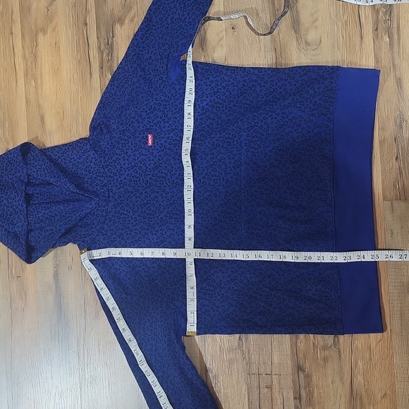 LEVI'S Blue Black Green Animal Print Logo Hoodie Kangaroo Pocket Sweatshirt - Picture 10 of 16